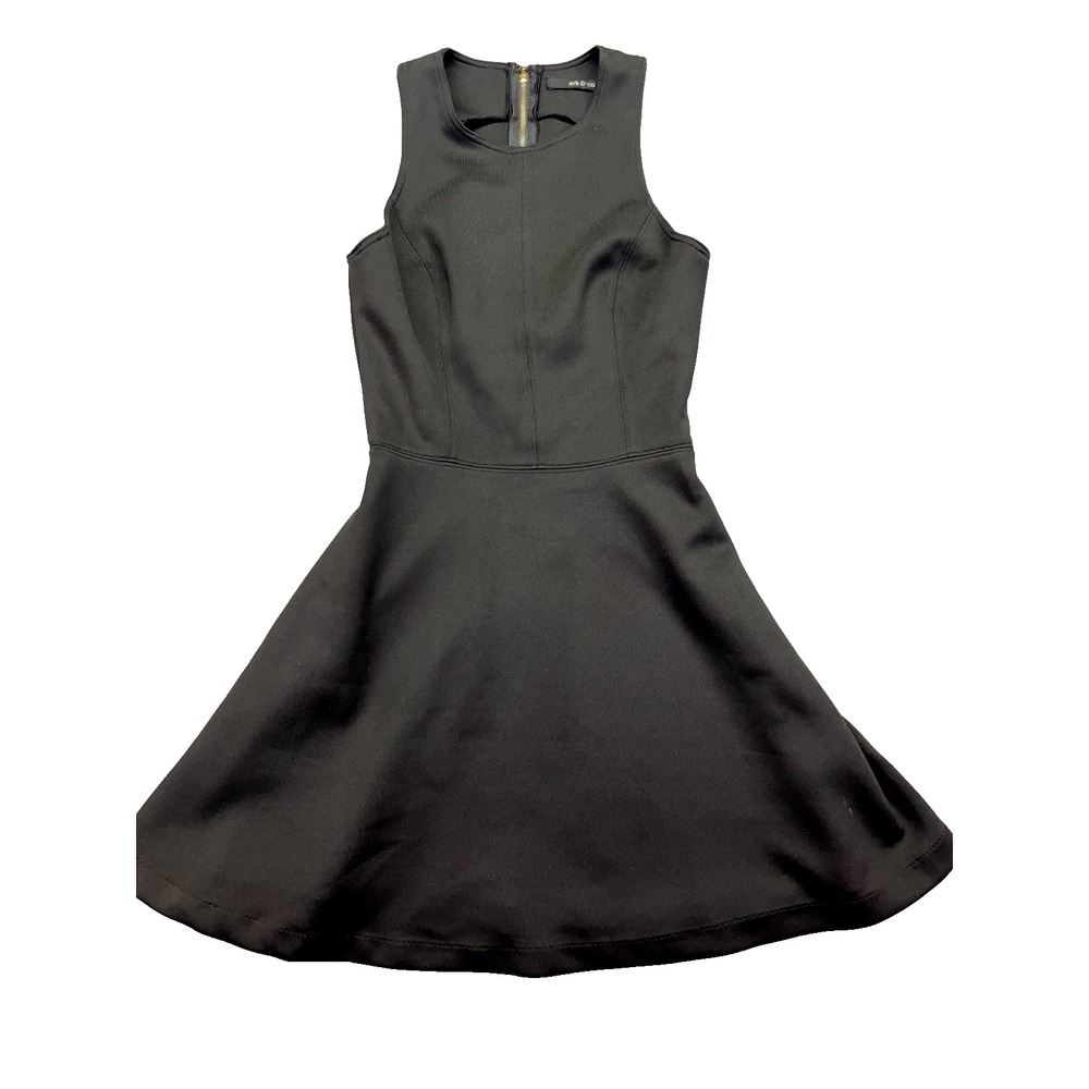 Arc & Co. Dress Womens M Black Halter Style Open Back Boho Hipster‎ Retro